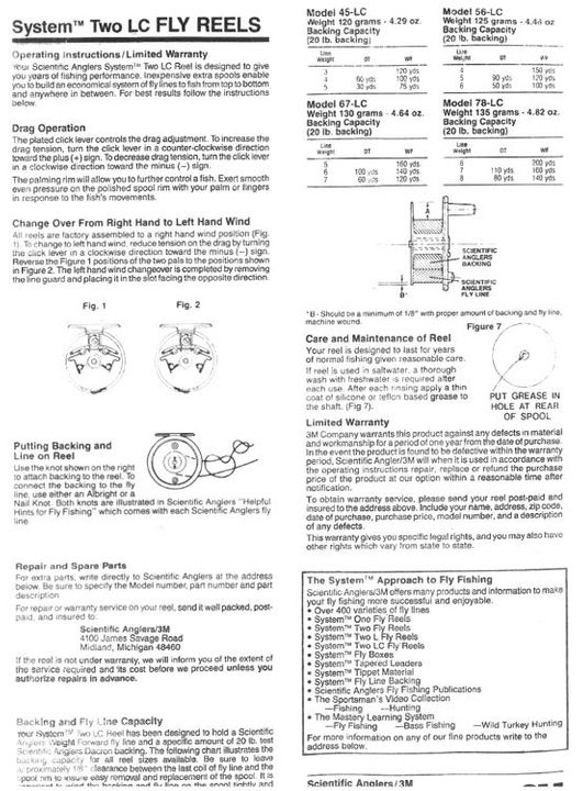 SA System two 56-LC click and pawl made in England | Classic Fly Reels |  Fiberglass Flyrodders